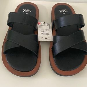 NWT Zara black sandals